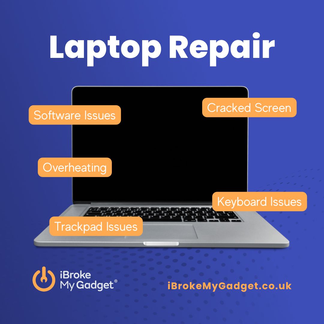 💻We offer top-quality repair services for all laptop models. 👩‍💻Book a repair now at iBrokeMyGadget.co.uk #laptoprepair #gadgetrepair #macbookrepair #Camberley #Basingstoke