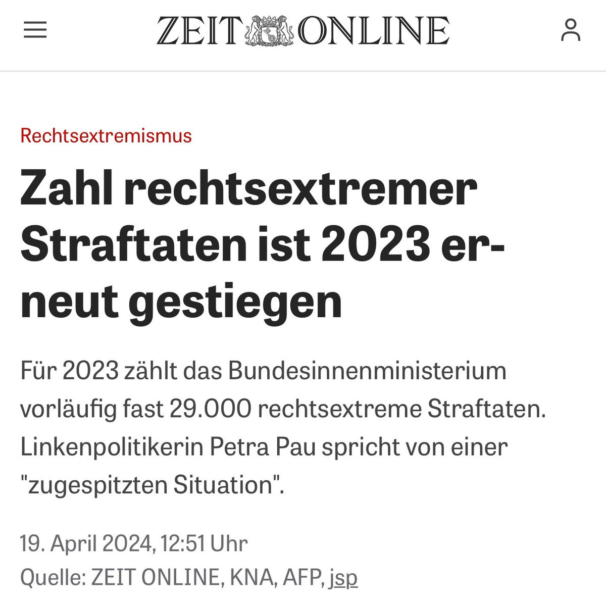 Die Zahl der linksextremen Straftaten hat sich sicher verzehnfacht, sogar verhundertfacht!Dazu zählen meiner Meinung nach,nicht nur Körperverletzung und Sachbeschädigung.Auch das ständige hetzen gegen alles was eine andere Meinung hat,zählt dazu!Täterblatt @zeitonline ☝🏻