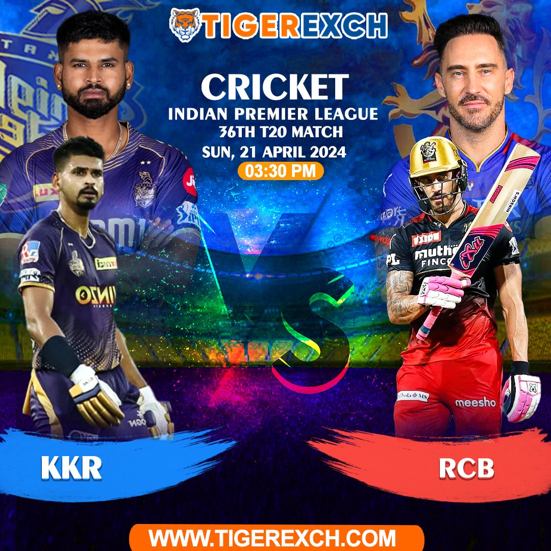 🚨Qualification on the Line! RCB faces a Do-or-Die battle against KKR.🚨 Now or Never for RCB! 👉JOIN NOW FOR THIS EXCITING MATCH bit.ly/TigerExch-Twit… ●10% Joining Bonus & 5% Weekly Loss-back with no Roll over ●Lightning Fast Deposit/Withdrawals ●24*7 Customer Support