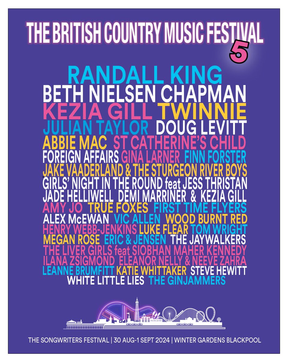 Can’t wait to be heading to BLACKPOOL this summer! Just look at the line up for @TBCMF 🤍