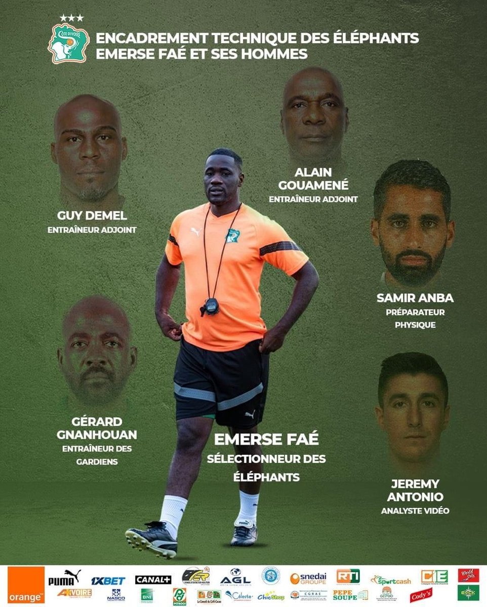 Emerse Faé’s back room staff is confirmed by the Ivorian FA! 🚨🇨🇮

#africanfootball
#ivorycoast