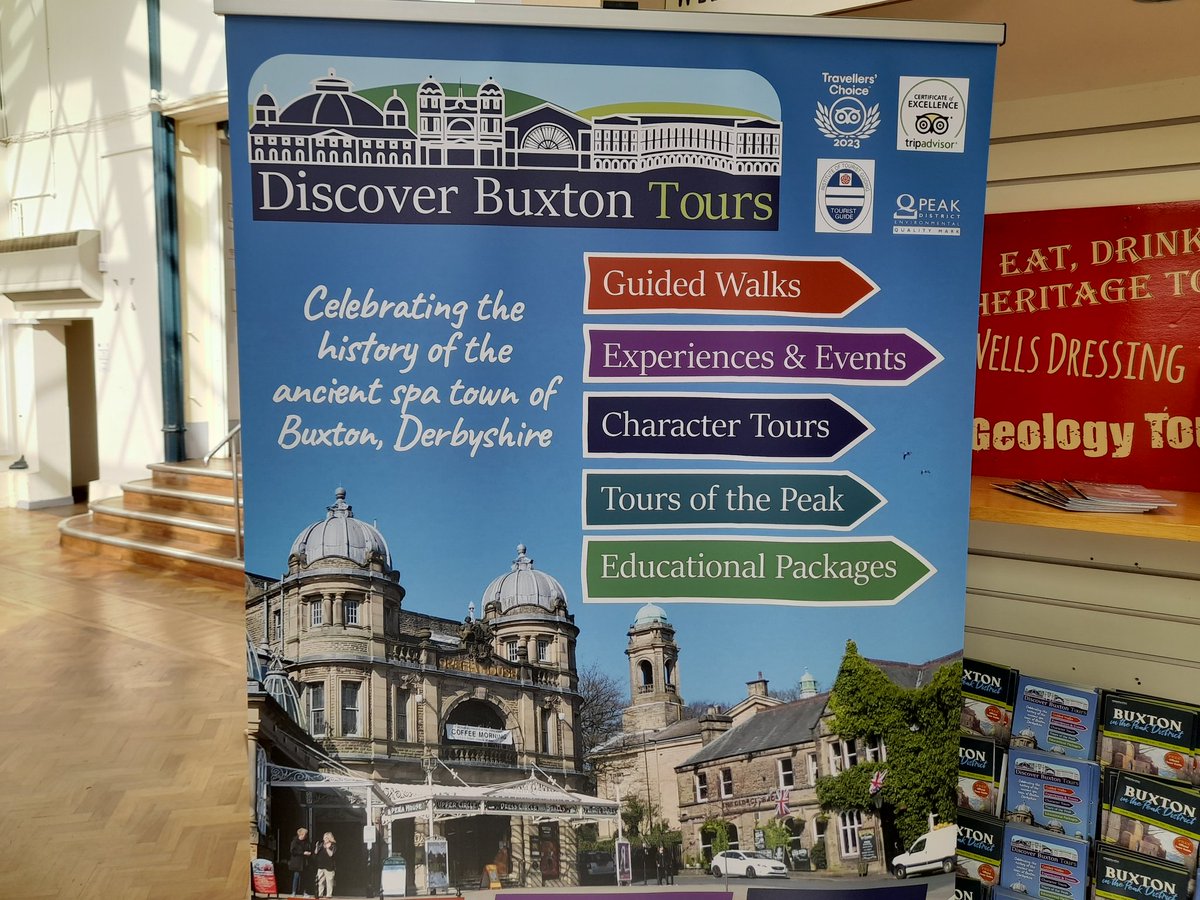 Guided walk of the lower town available at 11am today. Find us at our booking office in the Pavilion Gardens. £12pp. #Buxton #peakdistrict #Derbyshire #guidedtour #WalkingTour #HeritageTour