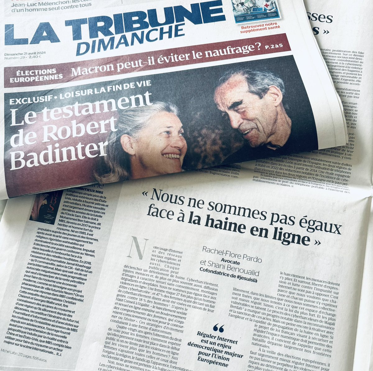 80 ans après l’obtention du droit de vote, comment espérer que les femmes prennent toute leur place dans le débat public si on ne limite pas les violences en ligne qui les visent plus que les hommes ? La régulation numérique est un enjeu démocratique majeur pour l'Union