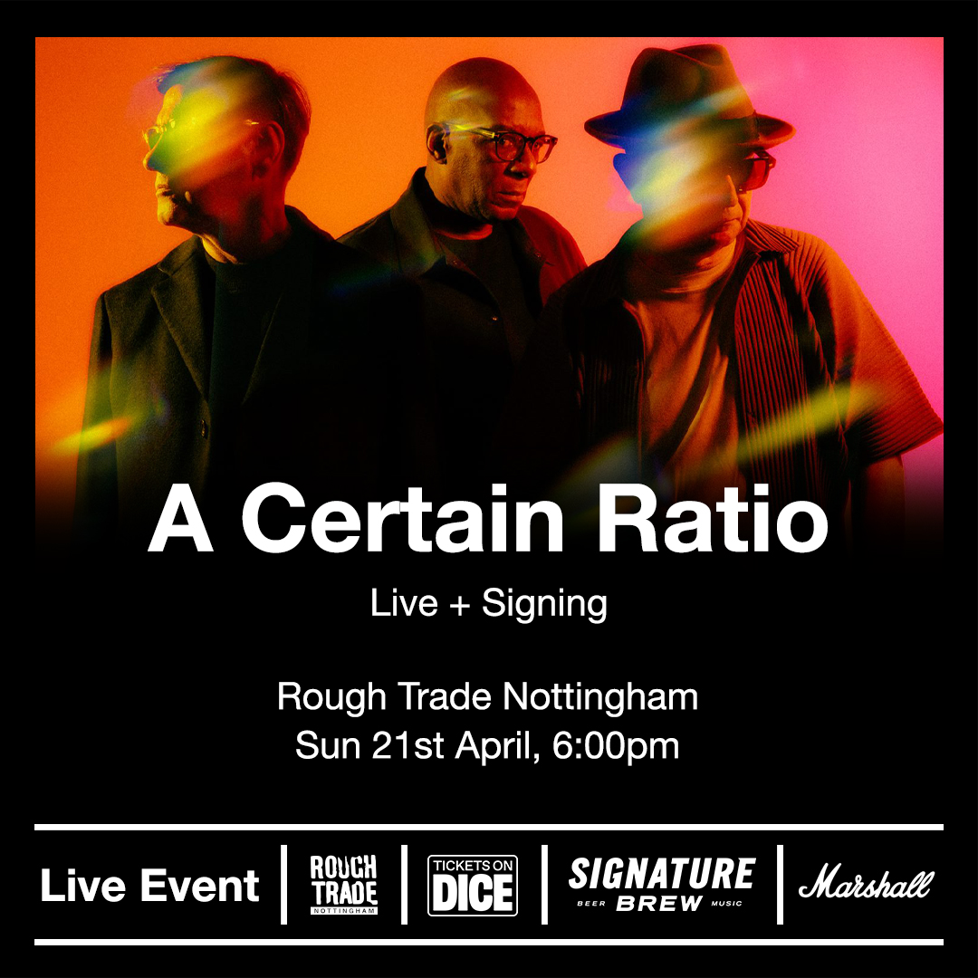 Nottingham! Today you've got A Certain Ratio @acrmcr 6pm In-Store at @RoughTrade Rough Trade Nottingham - last tickets here - because #ItAllComesDownToThis >> allgigs.co.uk/view/artist/10…