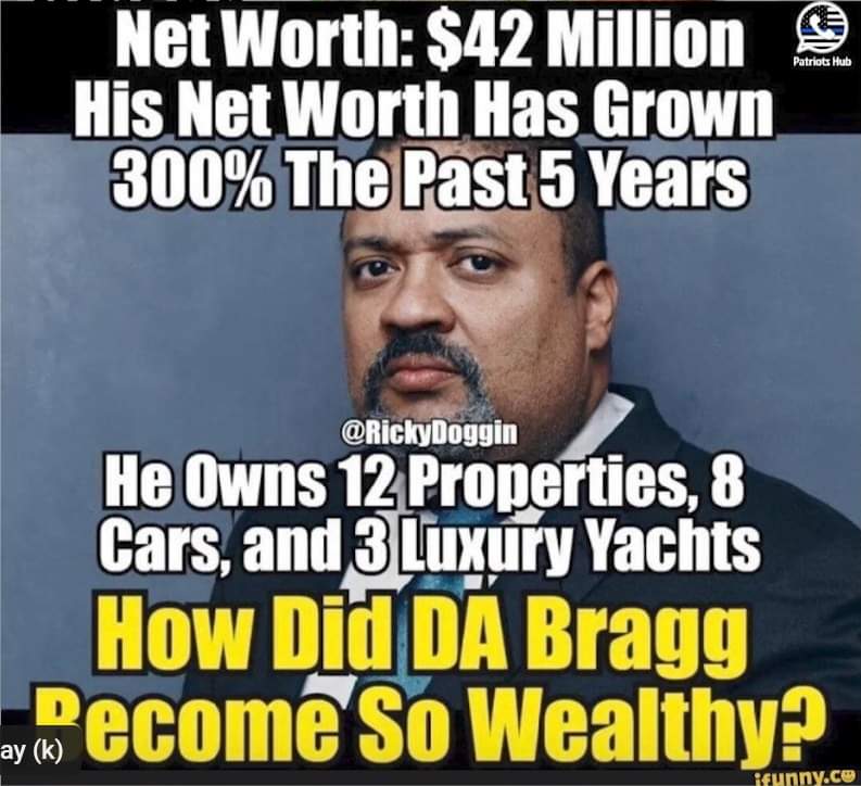 I insist, how in hell DA Bragg became so wealthy...
❓️❓️❓️❓️❓️❓️❓️