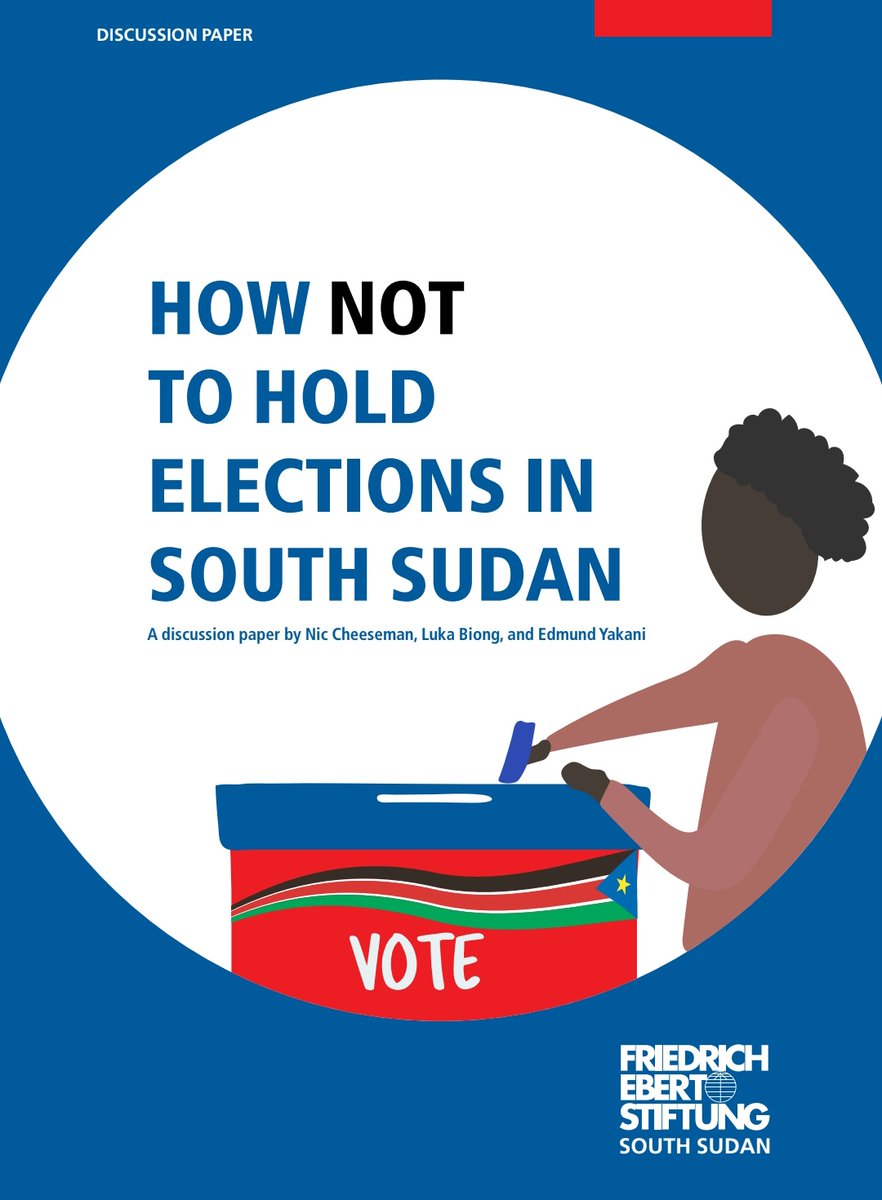 Delighted to learn from a student that 'How (not) to hold elections in #SouthSudan' is being taught in Public Administration at Juba University as best practice of how to write a paper. library.fes.de/pdf-files/buer…