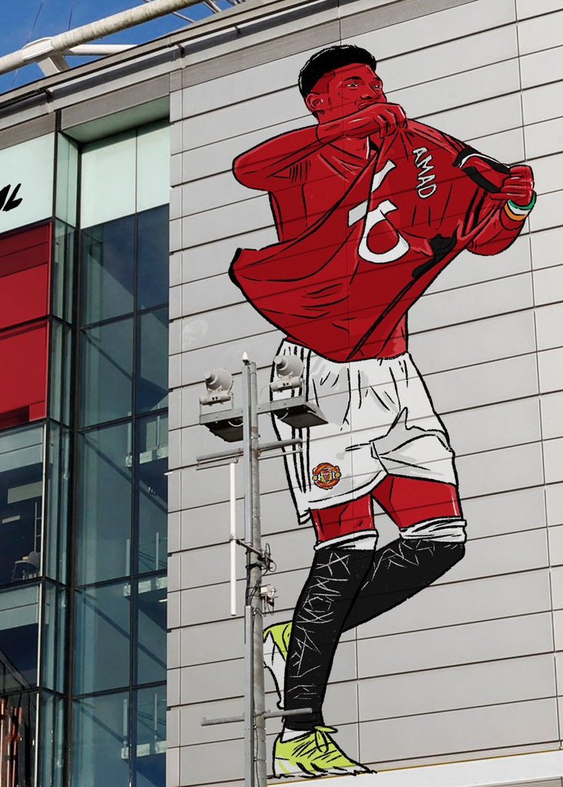 MufcWonItAll2's tweet photo. Amad Diallo on the side of Wembley. 🔴 https://t.co/TS9ftdIHht