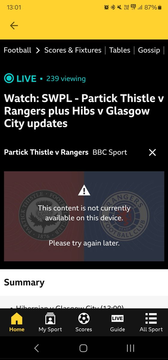 BroxiShona's tweet photo. @BBCSportScot @SWPL Not working 😓 https://t.co/l6OxSEhqYa