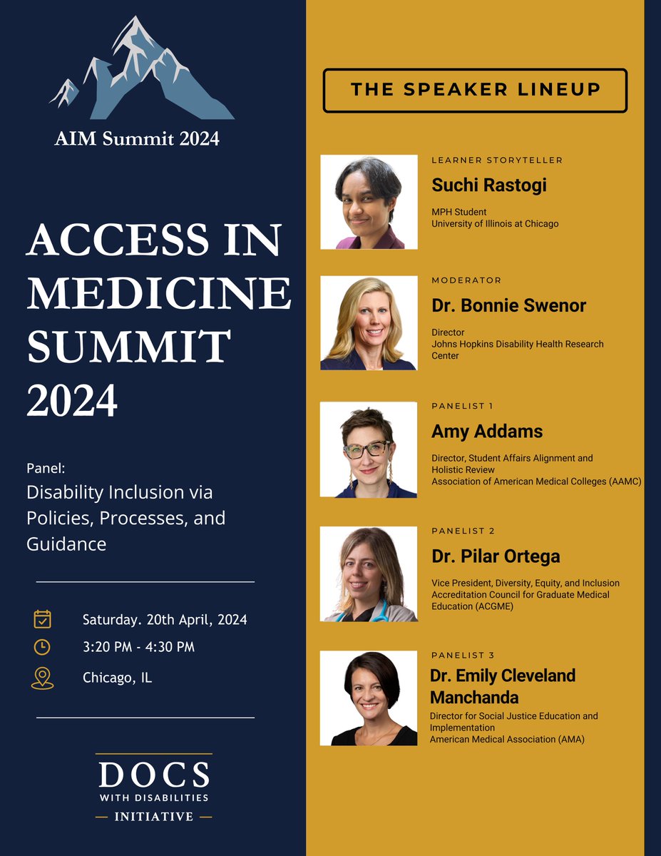 The DocsWithDisabilities Initiative (@docswith) on Twitter photo Perhaps the most impactful panel of the #AccessInMedicine Summit was the one centered on Disability Inclusion through Policies, Processes, and Guidance. 📘✨  Leaders from the <a href="/AAMCtoday/">AAMC</a> , <a href="/acgme/">ACGME</a> , and <a href="/AmerMedicalAssn/">AMA</a> showcased their current commitments and future initiatives, Perhaps the most impactful panel of the #AccessInMedicine Summit was the one centered on Disability Inclusion through Policies, Processes, and Guidance. 📘✨  Leaders from the <a href="/AAMCtoday/">AAMC</a> , <a href="/acgme/">ACGME</a> , and <a href="/AmerMedicalAssn/">AMA</a> showcased their current commitments and future initiatives,