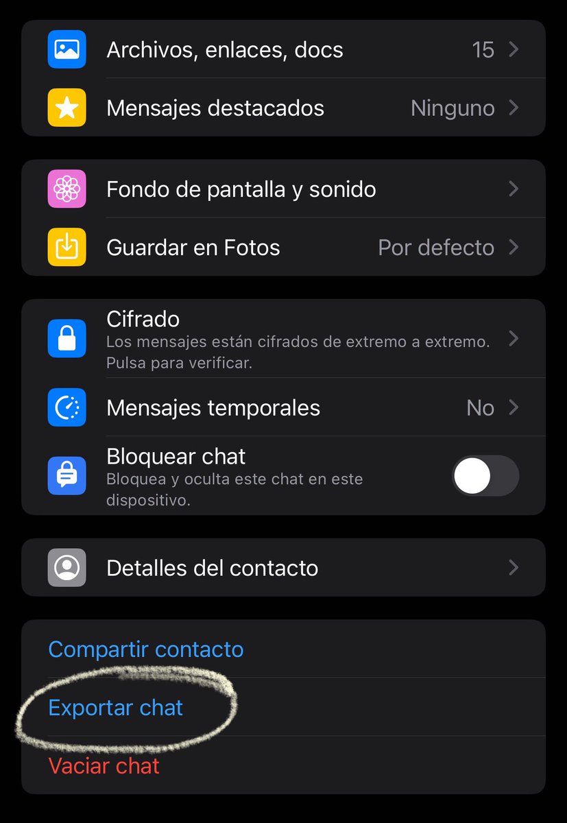 asanrubio's tweet photo. Me preguntan por la aportación de conversaciones de WhatsApp como prueba. Si el asunto no justifica una pericial, tienes una buena alternativa gratuita con la opción Exportar chat de la propia aplicación… (sigue) #ConsejillosTIC https://t.co/4NI0swCs4N