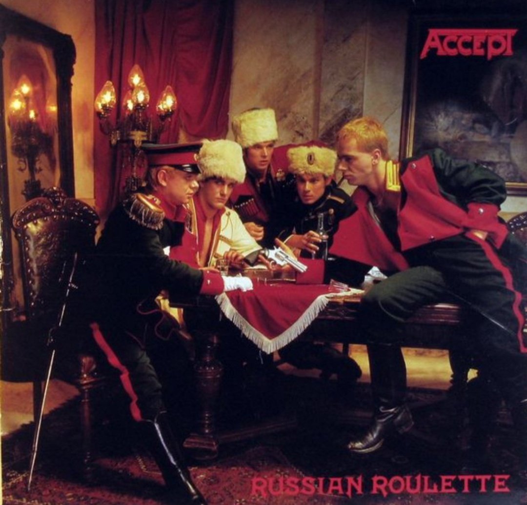 April 21, 1986. The album called 'Russian Roulette' is released.  It is the seventh studio album by the German heavy metal band ACCEPT, released by RCA Records for the European market and by the Portrait label for the United States.
Which track is your favorite?