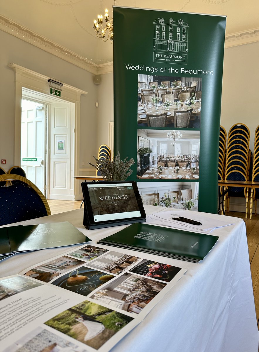 💍 Looking forward to a great day today at Hexham Abbey’s wedding fair! If you have any questions about wedding receptions at The Beaumont, we would love to have a chat with you. We will be here until 3pm.

#TheBeaumont #HexhamAbbey #WeddingFair #TheBeaumontWeddings