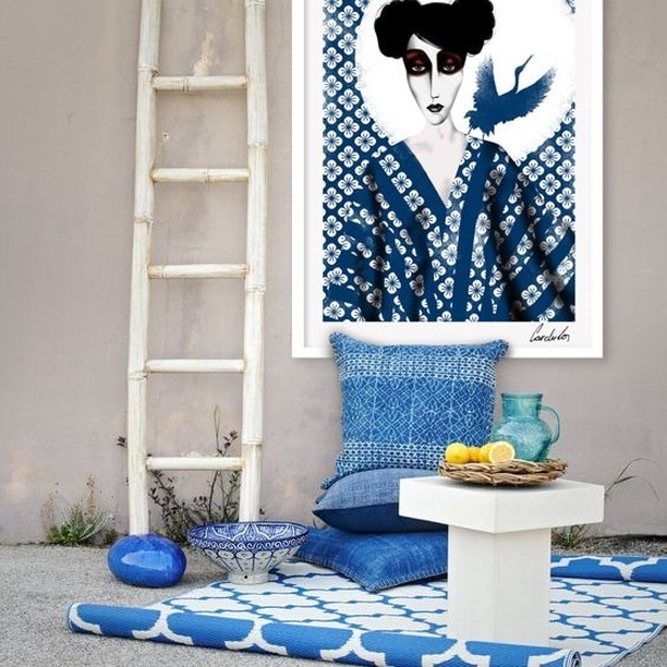 'Blue bird' #cardula #illistration #illustration_art #digotalart #digitalprint #blue #bluebird #kimono #mediternean #mediteranianstyle #flowers #interiordetails #interiordesign #designer #artist #decor #decorationart #homedecor #mediteranianhouse #elegant
