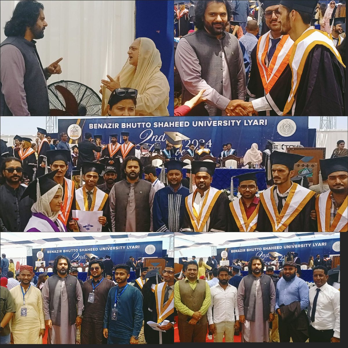 NadirGabol's tweet photo. Proud to be part of the annual convocation ceremony of Benazir Bhutto Shaheed University #Lyari.
Heartening to see hundreds of new graduates produced each year  by this quality institute of higher learning established by #PPP.
Best wishes and good luck to all the new graduates. https://t.co/qZqsJiRYEH
