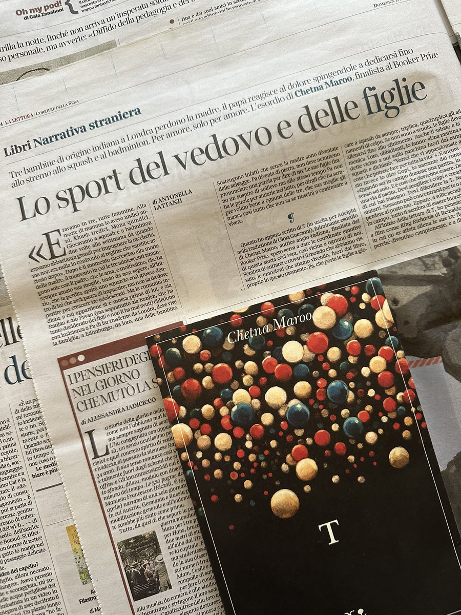 “Esiste la vita dopo l’amore? Tu ci credi?” Oggi su @La_Lettura trovate la primissima recensione a “T” di Chetna Maroo (traduzione di Gioia Guerzoni). L’ha scritta @anto_lattanzi, ed è commovente.