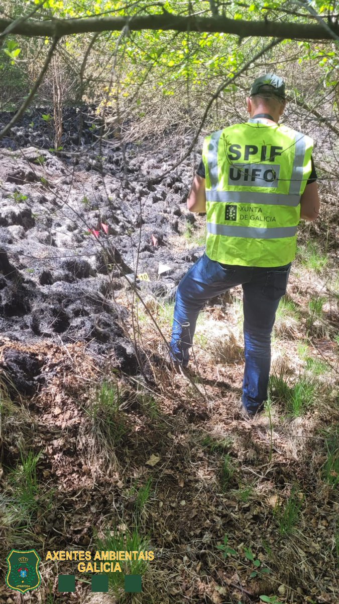 APRAFOGA's tweet photo. #AxentesAmbientais @Xunta poñen a disposición da xustiza a outro presunto incendiario. Novamente, a #UIFO @incendios085, tras investigación e apertura das primeiras dilixencias, identifican o presunto autor d varios #IIFF n concello de Calvos de Randín, Ourense 
#PolicíaAmbiental https://t.co/S0N73nEWW0