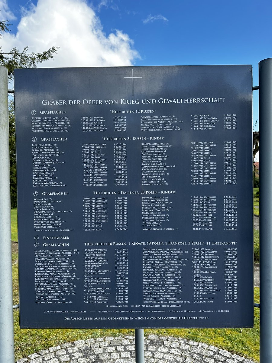 JensChristianW1's tweet photo. In einem „Säuglingsheim“ in #Unterlüß starben zwischen 1943 u. 1945 viele Neugeborene sowjetischer und polnischer Zwangsarbeiterinnen an organisierter Vernachlässigung. Mindestens 57 Kinder wurden auf dem Ortsfriedhof begraben, 500 m vom Bürgerhaus entfernt, in dem die AfD tagt. https://t.co/hlKICA0rgA