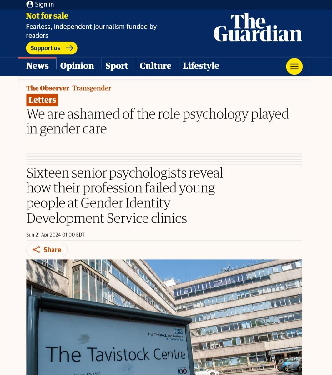 Sixteen senior clinical psychologists in @ObserverUK: 𝗪𝗲 𝗮𝗿𝗲 𝗮𝘀𝗵𝗮𝗺𝗲𝗱 𝗼𝗳 𝘁𝗵𝗲 𝗿𝗼𝗹𝗲 𝗽𝘀𝘆𝗰𝗵𝗼𝗹𝗼𝗴𝘆 𝗽𝗹𝗮𝘆𝗲𝗱 𝗶𝗻 𝗴𝗲𝗻𝗱𝗲𝗿 𝗰𝗮𝗿𝗲: 'These were psychology-led services. Whether intentionally or not, and many were doing their best in an impossible