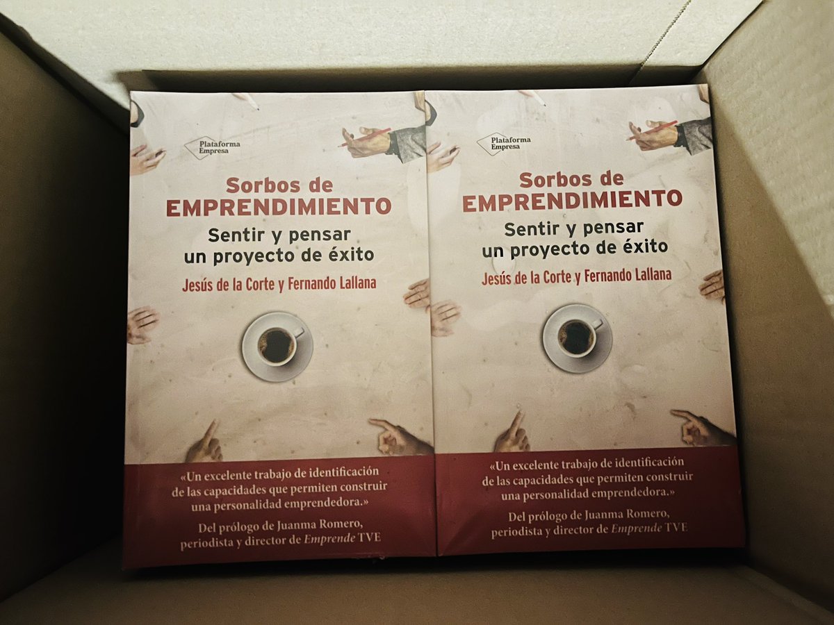 ¡Más madera! 🪵 📕 
Una pena si todavía no lo has leído. Cientos de emprendedores ya lo han hecho y están desarrollando y fortaleciendo capacidades para el éxito. 

<a href="/flallanam/">Fernando Lallana</a> &amp; <a href="/jesusdelacorte/">Jesus De La Corte</a>

👉 amazon.es/Sorbos-emprend…

<a href="/PlataformaEdit/">Plataforma Editorial</a>