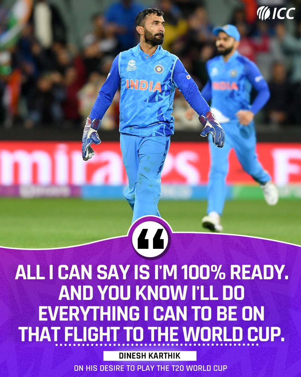 Will Dinesh Karthik make it to India’s squad for the ICC Men’s #T20WorldCup 2024..