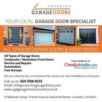 Do you need a secure garage door, or are you looking for a sturdy entrance door for your home or business? You’re sure to find an ideal solution when you choose @covgaragedoors. Give them a call on 024 7506 0333 or read more about them here: buff.ly/4d1nb6O #garagedoors