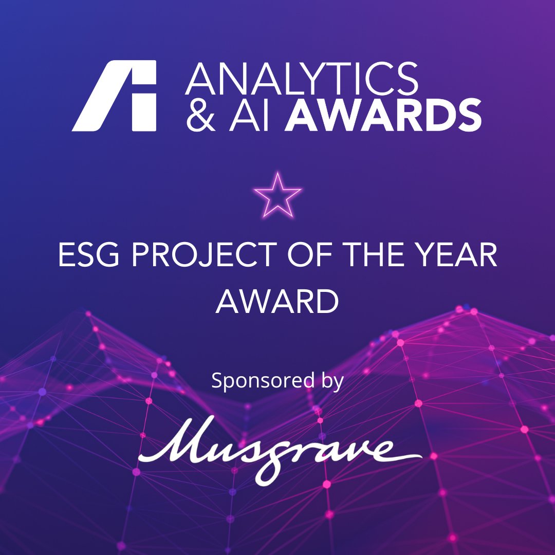 Announcing our ESG Project of the Year Award sponsored by @Musgraveplc for this year's Analytics & AI Awards. Submit your application now: analyticsinstitute.org/event-calendar… #TheAnalyticsInstitute #AnalyticsAwards2024