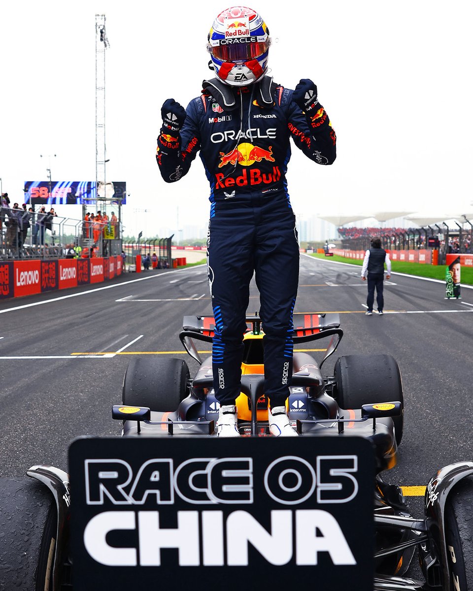 redbullracing's tweet photo. A first victory in Shanghai for @Max33Verstappen 🏆

#F1 || #ChineseGP 🇨🇳 https://t.co/d6c4OXWhOo