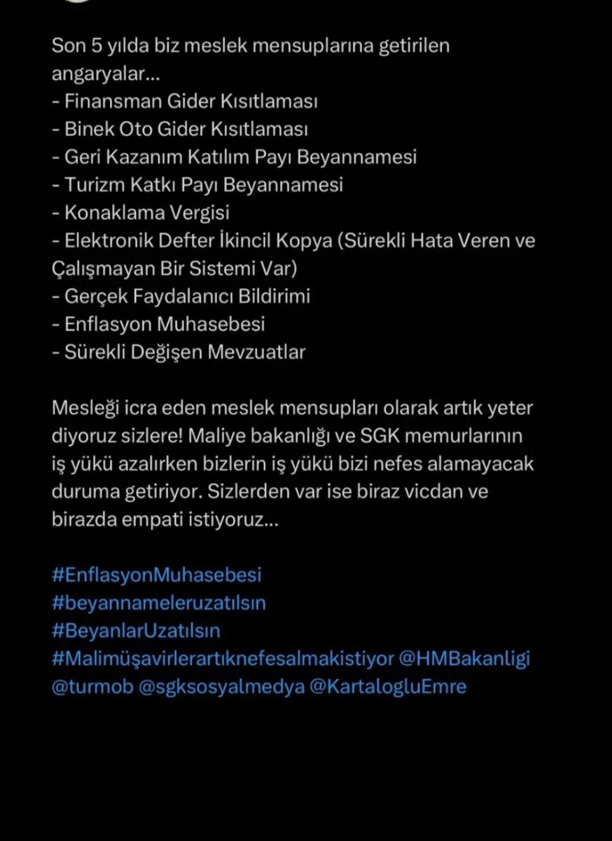 Son yıllarda meslek yapılamaz hale getirildi. 
#MuhasebeYangınYeri