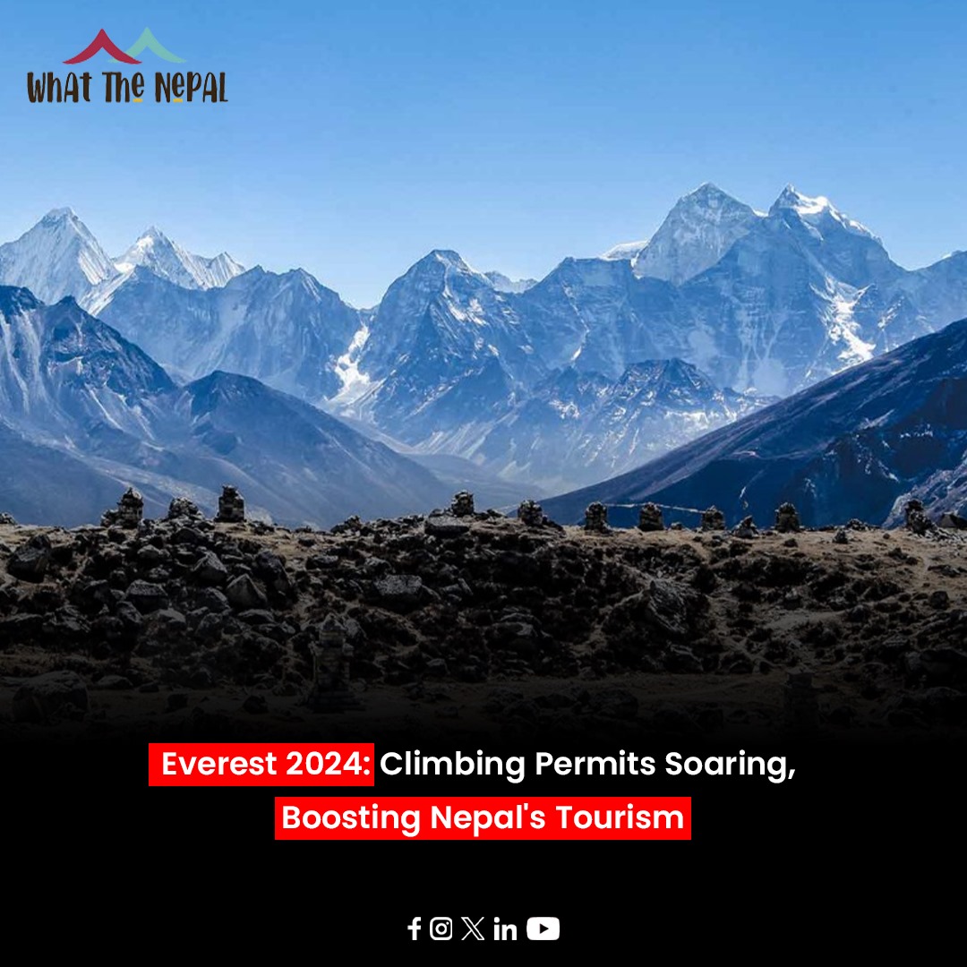 Read More: whatthenepal.com/2024/04/21/eve…

#nepal #Everest #sagarmatha #climbingexpedition #nepaltourism #tourism #MountaineeringAdventure #economicgrowth  #sevensummittreks #Everest2024 #ClimbEverest #NepalAdventure #ExploreNepal #MountainMagic #himalayanadventure #Whatthenepal