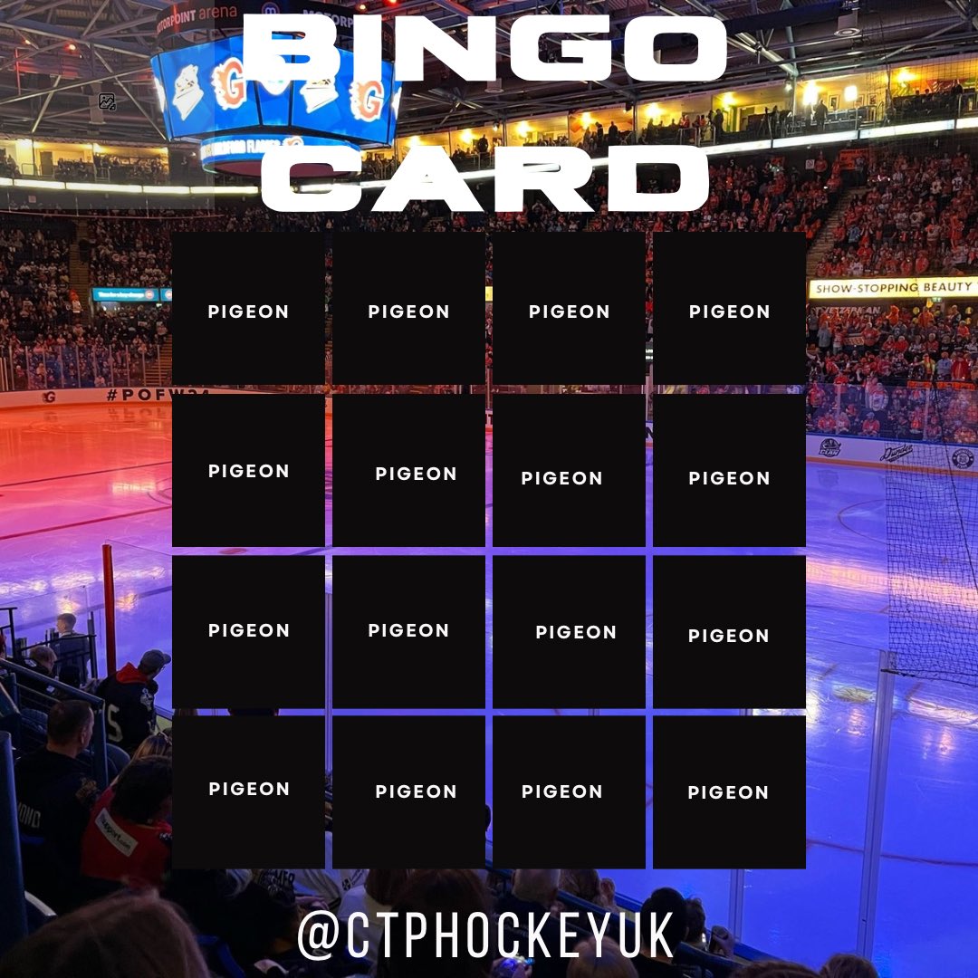 CTPhockeyUK's tweet photo. Here is today’s Bingo Card!!

Good luck everyone 🫡 https://t.co/fYaaICxQXG