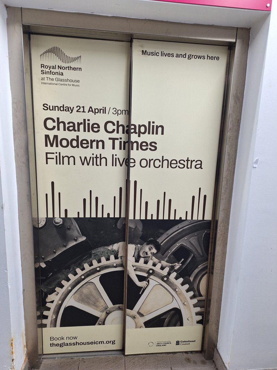 AntTrumpet's tweet image. Today! 3pm @RNSinfonia @glasshouseicm #CharlieChaplin #ModernTimes #LiveOrchestra!