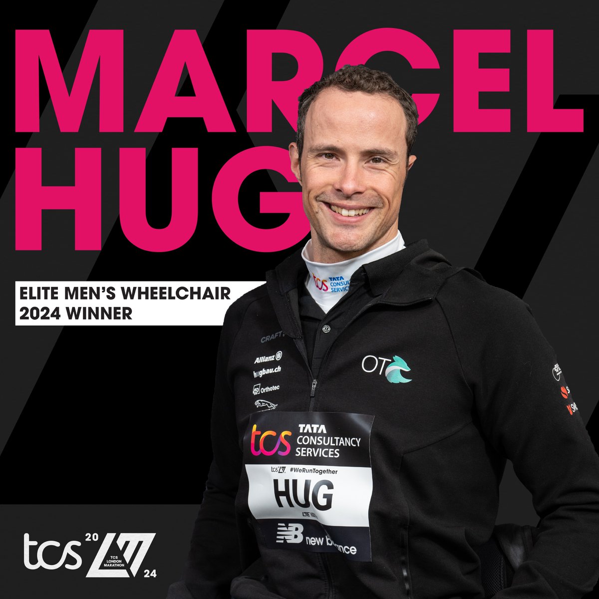 FOUR IN A ROW!🇨🇭 Marcel Hug has won the Men's Wheelchair Race at the 2024 TCS London Marathon.👏 #LondonMarathon