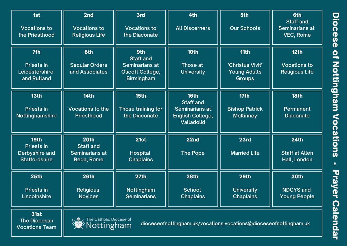 Today is Vocation Sunday. Please pray for an increase in Vocations across our diocese, that we all will be open to listening to the call of the Good Shepherd. #Vocations @NottsDiocese