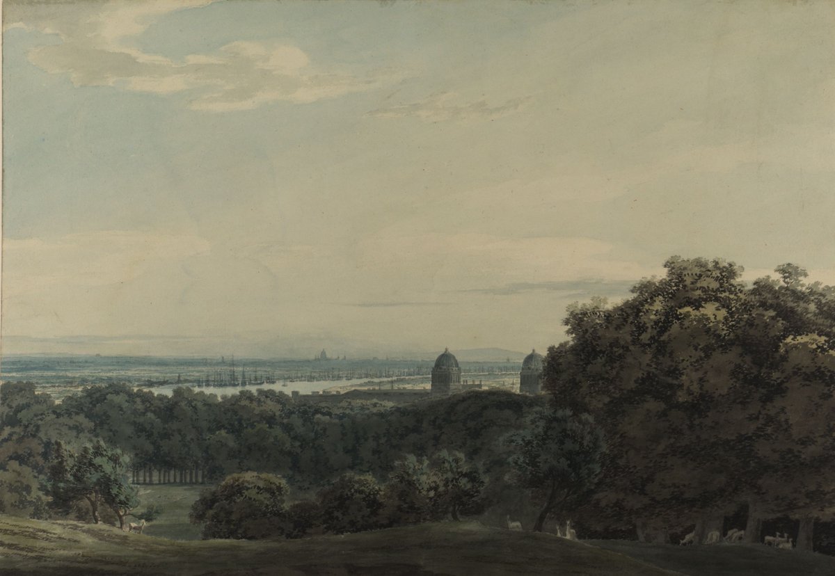 It's London, baby! Good luck to all those running the #LondonMarathon today 🏃 📷 John Robert Cozens (1752-1797), London from Greenwich Hill, circa 1791-1793, graphite, brown ink and watercolour on wove paper, The Courtauld, London (Samuel Courtauld Trust) © The Courtauld