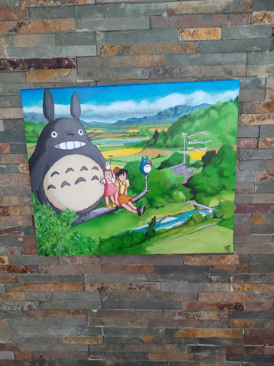 Fan art Totoro peinture huile sur toile lin 32X42#canvas #artwork #smallworks #landscapeartist #expressiveart #contemporarypainting #newartwork #originalart #beauty #paintanyway  #fineart #oilpaintings  #contemporaryfineart #painter #art #arte #kunst #artinfo #artnews  #fineart