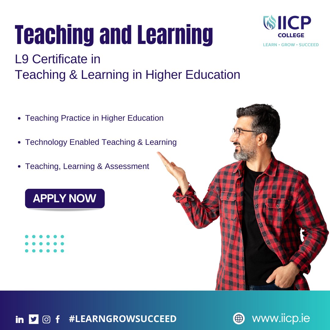 Are you interested in lecturing in Higher Education?

Check out our L9 Certificate in Teaching and Learning in Higher Education. The September 2024 intake is now open for application.

Visit link in Bio for more information.

#teachingandlearning #lecturer #teach