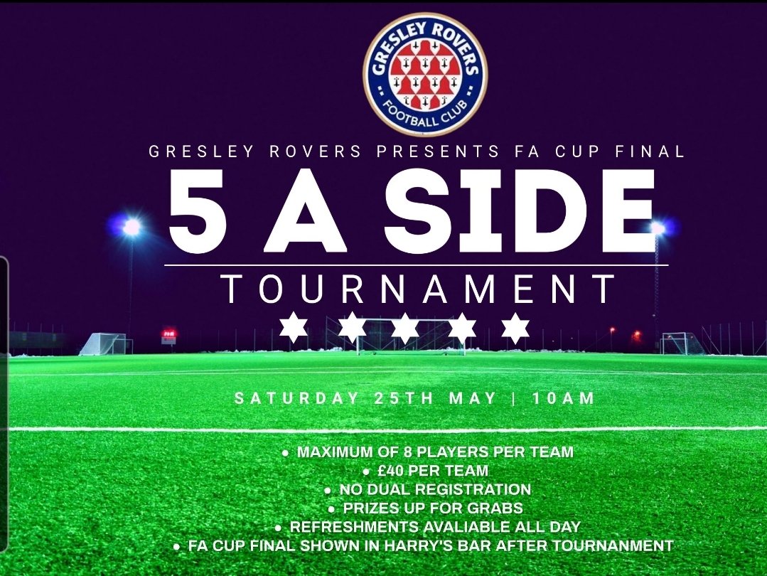FA CUP 5ASIDE DAY IS BACK
Will the Mount be back to defend their title.
Drop us a message if you are interested in registering a team.