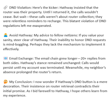 anjaanaprateek's tweet photo. My @HathwayBrdband Experience
Attaching mail subject for fair play.

Re: Dnd violation BANG-GPON-PANATHUR-C300-OLT-1 1343253845 

Attention : avoid hathway for mental peace https://t.co/pWngfTUOcr