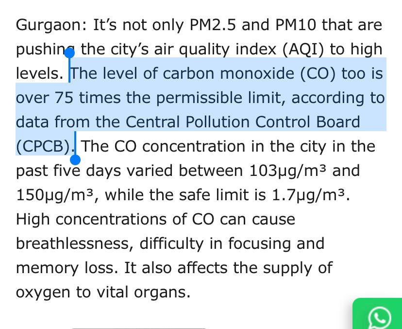 वायु प्रदूषण रोकथाम की बात करते हैं, @CPCB_OFFICIAL इन घटनाओं पर सो रहा है।कार्बन मोनोऑक्साइड (CO) का लेवल सुरक्षित लिमिट का 75 गुणा ज़्यादा है लेकिन मजाल है कि आग लगने की घटनाओं पर कोई क़ाबू किया गया हो।@yashpalmurar @MunCorpGurugram @MCManesar @nishantyadavIAS @OfficialGMDA
