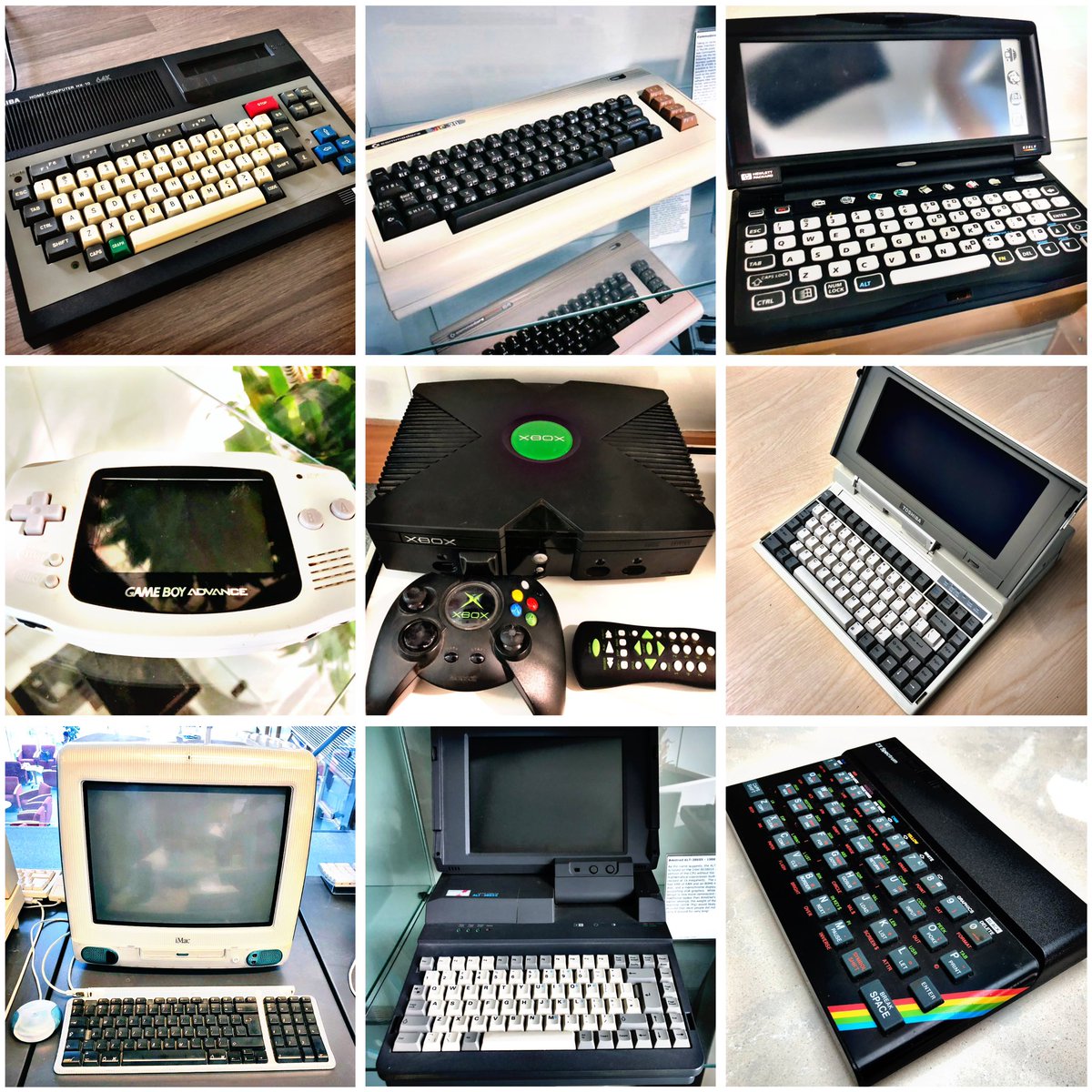 This week’s #RetroEnnead offers you the #HX10, #VIC20, #620LX, #GBA, #Xbox, #T1200, #iMac G3, #ALT386SX and #ZXSpectrum. Choose a line of 3 and lose the rest! #RetroComputing #ComputerHistory #RetroGaming #VideoGames