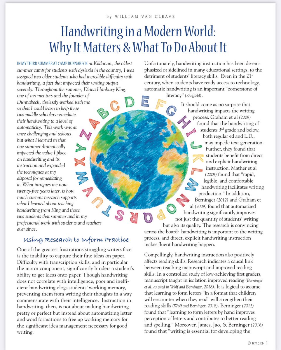 Handwriting in a Modern World: Why It Matters &amp; What To Do About It by William Van Cleave. 

padlet-uploads.storage.googleapis.com/122548145/71d8…