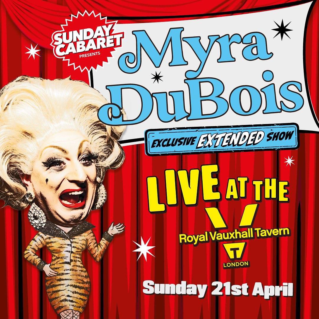 She’s ready for you… today at @thervt it’s the one and only @myradubois … tickets online or pay on the door from 4pm 💖 outsavvy.com/event/19387/su…