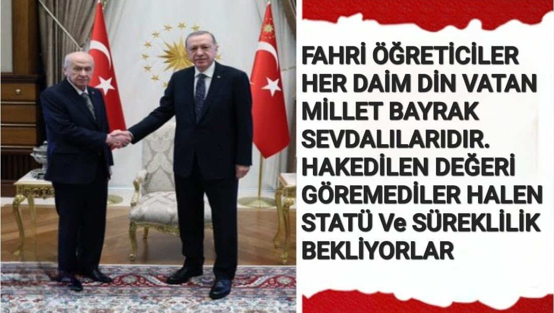 Hali hazırda tecrubeli personeline devletimiz ve diyanetimiz hakkını teslim etmeli...FAHRİ OGRETİCİYE KADRO 

FAHRİLER REİSTEN HABER BEKLER 

#RecepTayyipErdoğan
#AliErbaş
  
<a href="/RTErdogan/">Recep Tayyip Erdoğan</a> <a href="/dbdevletbahceli/">Devlet Bahçeli</a>  <a href="/ErbakanFatih/">Dr. Fatih Erbakan</a> @mehmetsaityaz@AvOzlemZengin