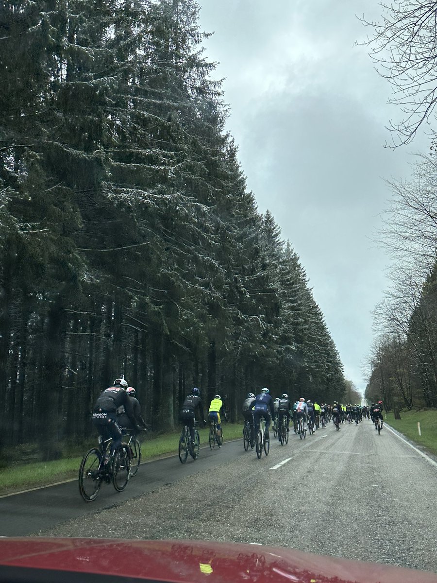 Km 56 @LiegeBastogneL and temperature dropping. #LBL