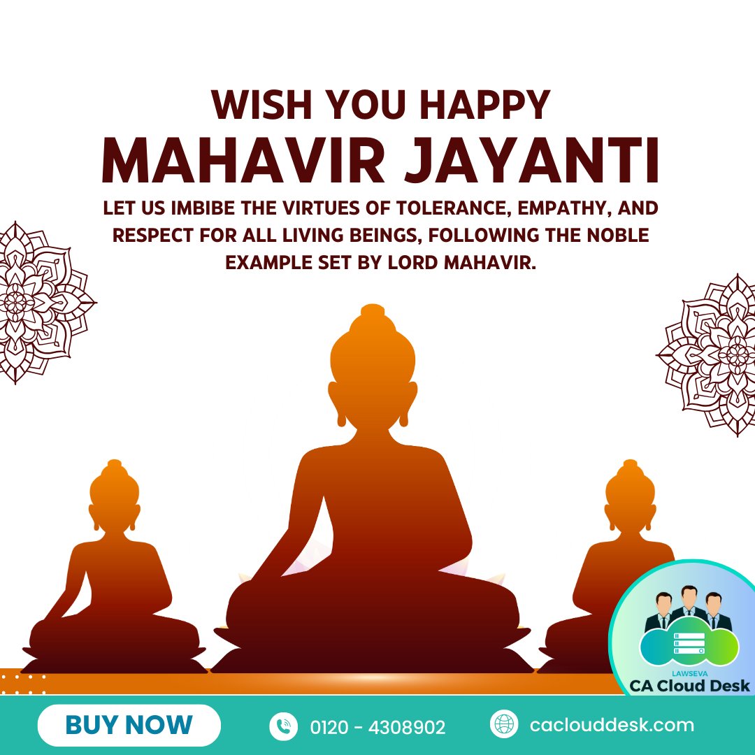 caclouddesk's tweet image. On this auspicious occasion of Mahavir Jayanti, let&apos;s embrace values that resonate with professional excellence. CA Cloud Desk embodies these virtues through innovative solutions for tax professionals. #MahavirJayanti #CAcloud #ca 

Discover more at caclouddesk.com