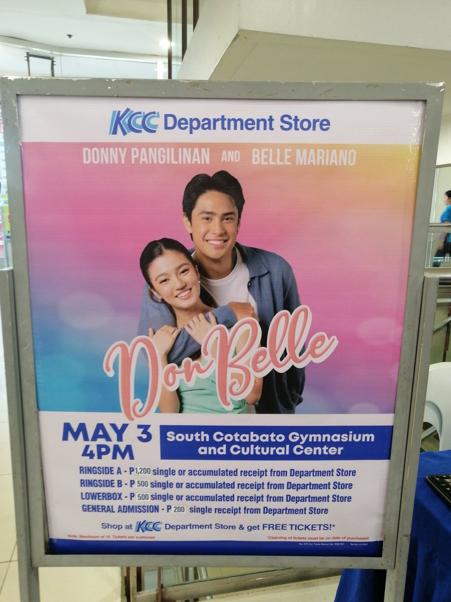 Grabe na ang excitement... Avail na tickets guys habang meron paaaa...

#CantBuyMeLove #CantBuyMeLoveatKCC #DonBelle #DonBelleEndgame #DonBelleEmpire