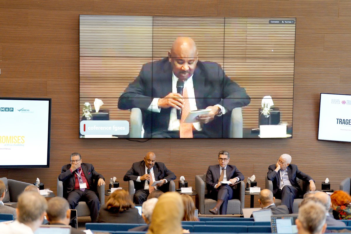 FGSES_UM6P's tweet photo. Launch of the ERF 30th Annual Conference on ''Tragedies of Regional Conflicts and Promises of Peacebuilding'' today at UM6P Rabat Campus. https://t.co/yK3f3eZhGO
