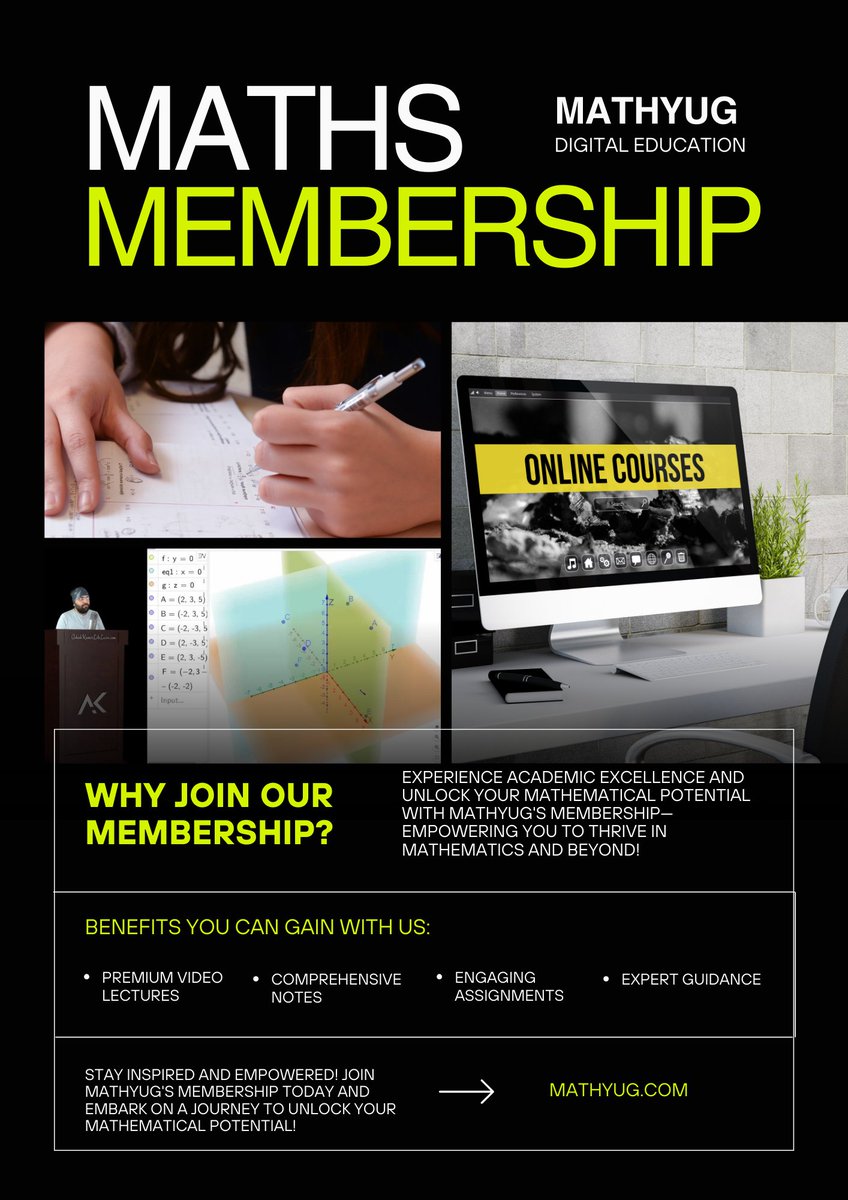 mathyug_hq's tweet image. MathYug Launches Innovative Mathematics Memberships, Revolutionizing Online Learning Experience. Empowerment, Expert Guidance, and Academic Excellence at the Forefront.

mathyug.com

#MathYug #MathematicsEducation #OnlineLearning #MathSkills #AcademicExcellence