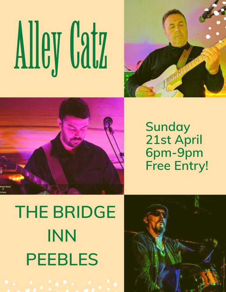 Playing classic tunes from the past 7 decades at The Bridge Inn, Peebles today (Sun 21st) from 6-9pm. Free Entry. Well behaved dogs welcome. Come on down! #LiveMusic #TweedValley #RocknRoll 
(Sadly, I won’t be drinking. Kicked the arse out of myself on Friday. More than enough!)