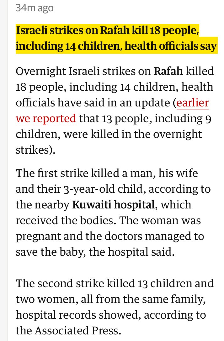 The killing continues. Israeli strikes on Rafah kill 18 people including 14 children. #Gaza